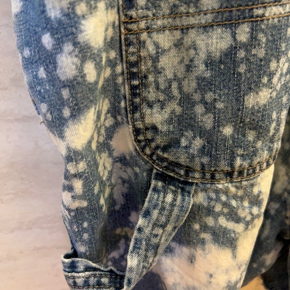 VINTAGE Unionbay Shorts Overalls Womens Indigo Denim Logo Cotton - Picture 8 of 16